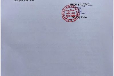 Trường TH Tịnh Phong thông báo tuyển sinh vào lớp 1 năm học 2025-2026.