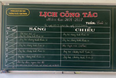 LỊCH CÔNG TÁC TUẦN 32