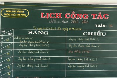 LỊCH CÔNG TÁC  NĂM HỌC 2022- 2023_TUẦN 02
