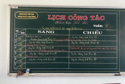 LỊCH CÔNG TÁC TUẦN 10