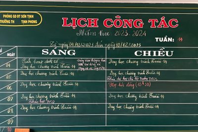 LỊCH CÔNG TÁC TUẦN_14