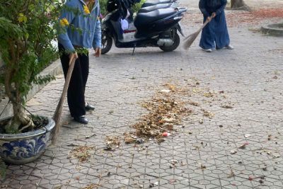 Thực hiện Lời kêu gọi của Đoàn Chủ tịch UBTW MT TQ VN về phong trào “Toàn dân chung tay bảo vệ môi trường vì một Việt Nam Xanh- Sạch – Đẹp vào ngày 05/6/2026 và kế hoạch số 23/KH – MTTQ-BTT ngày 04/6/2026 -KH  phát động phong trào thi đua: Toàn dân chung tay bảo vệ môi trường vì một Việt Nam Xanh – Sạch – Đẹp của UB MTTQ xã Thọ Phong.  Sáng nay toàn thể HĐSP nhà trường hưởng ứng phát động phong trào và tham gia tổng dọn vệ sinh khuôn viên trường theo điểm trường.